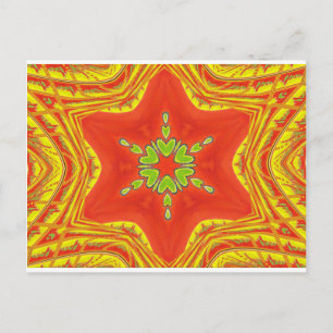 Red Gold Green Mandala Kunstdruckerei Postkarte