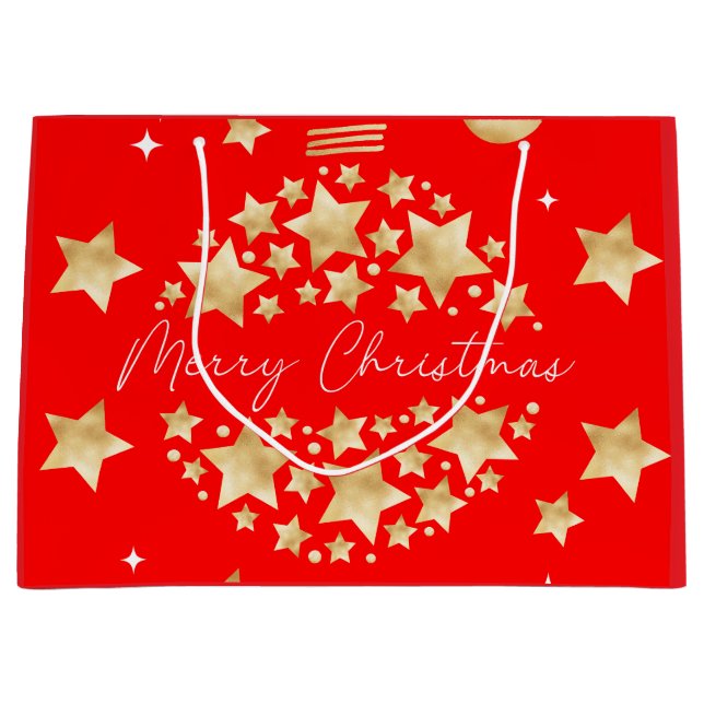 Red Gold große Weihnachtsgeschenk Geschenktüte (Vorderseite)