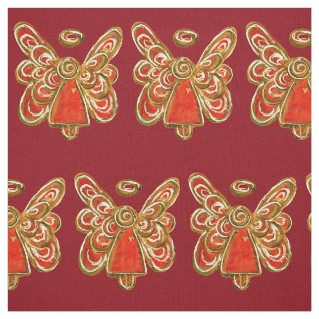 Red Gold Guardian Angel Kunststoffe Stoff (Muster)
