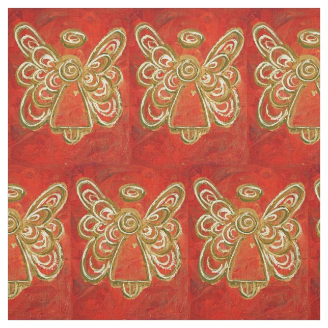 Red Gold Guardian Angel Kunststoffe Stoff (Muster)