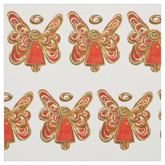 Red Gold Guardian Angel Kunststoffe Stoff (Muster)