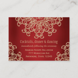 Red Gold Indische Empfang-Einschlusskarte Begleitkarte