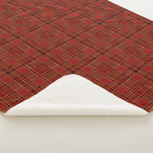 Red Gold Kariert Sherpadecke (3/4)