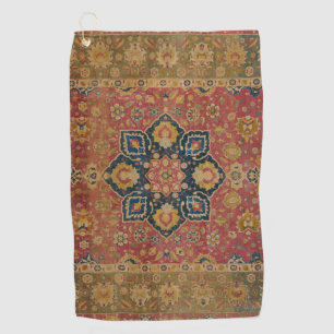 Red Gold Kashan Tepet Rug Persian Asian Golfhandtuch