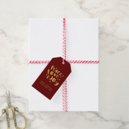 Red Gold Liebe & Joliday Weihnachten Geschenkanhänger