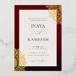 Red Gold Mandala Folieneinladung