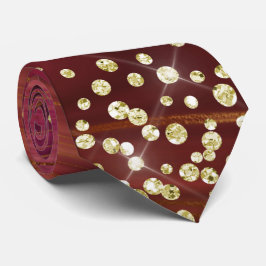 Red & Gold Marble Glitzer Necktie Krawatte