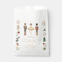 Red gold Nutcracker Ballerina Kindergeburtstag Par Geschenktütchen