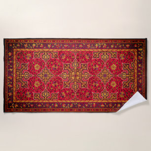 Red & Gold Persian Rug Strandtuch