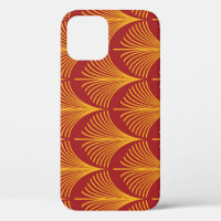 Red Gold Pfau: Art Deco.