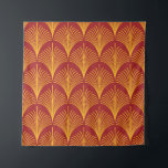 Red Gold Pfau: Art Deco. Wandteppich<br><div class="desc">Nahtlose rote und goldene Vintage Kunst Deko Pfauenfisch Tapete Muster Vintag Peacock Glamour Resides in Vintag Art Deco Delight. Vintage Deko Pfauenwaagen in Rot und Gold. Muster,  Hintergrund,  abstrakt,  Textur,  Dekoration,  Vintag,  Illustration,  Retro,  Linie,  nahtlos,  geometrisch,  Stoff,  Verzierung,  alt,  modern,  schön,  Form,  Textil,  Dekoration,  dekorativ</div>