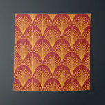 Red Gold Pfau: Art Deco. Wandteppich<br><div class="desc">Nahtlose rote und goldene Vintage Kunst Deko Pfauenfisch Tapete Muster Vintag Peacock Glamour Resides in Vintag Art Deco Delight. Vintage Deko Pfauenwaagen in Rot und Gold. Muster,  Hintergrund,  abstrakt,  Textur,  Dekoration,  Vintag,  Illustration,  Retro,  Linie,  nahtlos,  geometrisch,  Stoff,  Verzierung,  alt,  modern,  schön,  Form,  Textil,  Dekoration,  dekorativ</div>