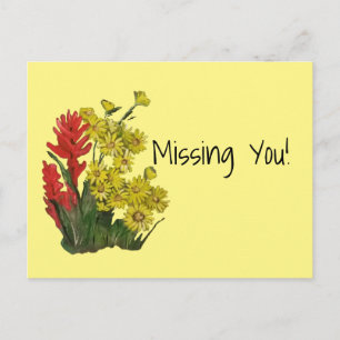 Red Gold Rosy Fireweed Aster Postkarte