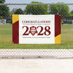 Red Gold School Uni Schließ Class Banner