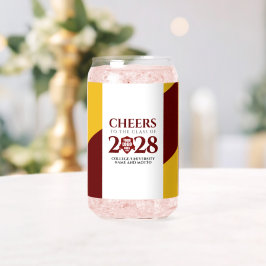 Red Gold School Uni University Abschluss Dosenglas