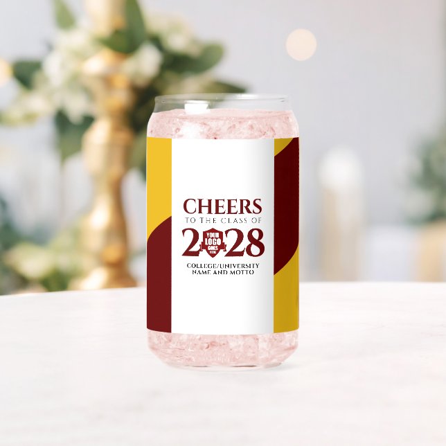 Red Gold School Uni University Abschluss Dosenglas (Insitu (Hochzeit))