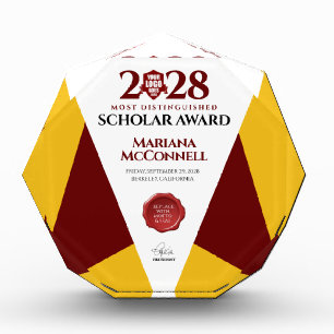 Red Gold School Uni University Abschluss Fotoblock