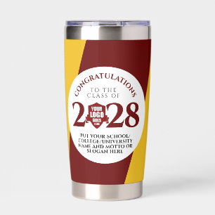 Red Gold School Uni University Abschluss Thermobecher