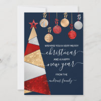 Red Gold Silver Glitzer Tree Ornamente Weihnachten