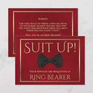 Red & Gold sind die Krawatte für den Ring Bear Fuw Karte