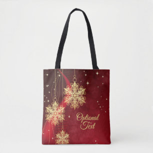 Red & Gold Snowflake Filigree Custom Christmas