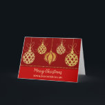 Red Gold Son & Daughter im Gesetz Frohe Weihnachte Karte<br><div class="desc">Frohe Weihnachten für Sohn und Tochter in der Rechtskarte in modernem Rot mit funkelnd Goldverzierungen.</div>