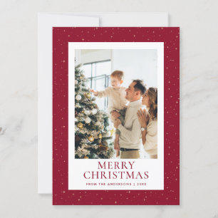 Red Gold Starry Night Foto Frohe Weihnachten