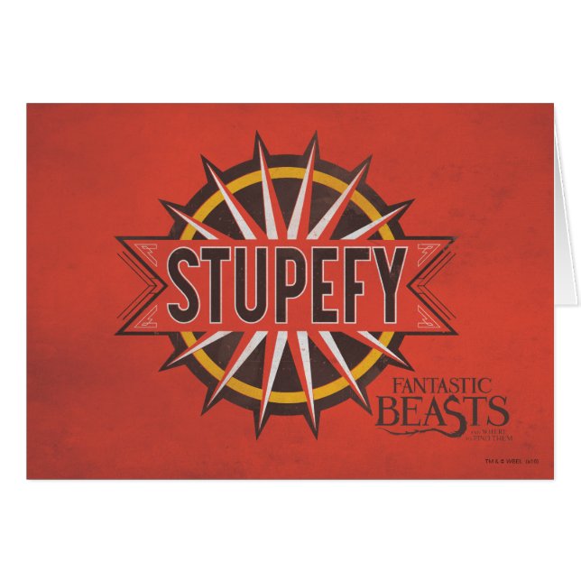 Red & Gold Stupefy Spell Graphic (Vorderseite (Horizontal))