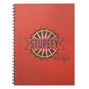 Red & Gold Stupefy Spell Graphic Notizblock