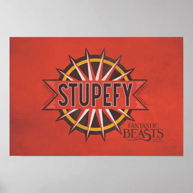 Red & Gold Stupefy Spell Graphic Poster (Vorne)