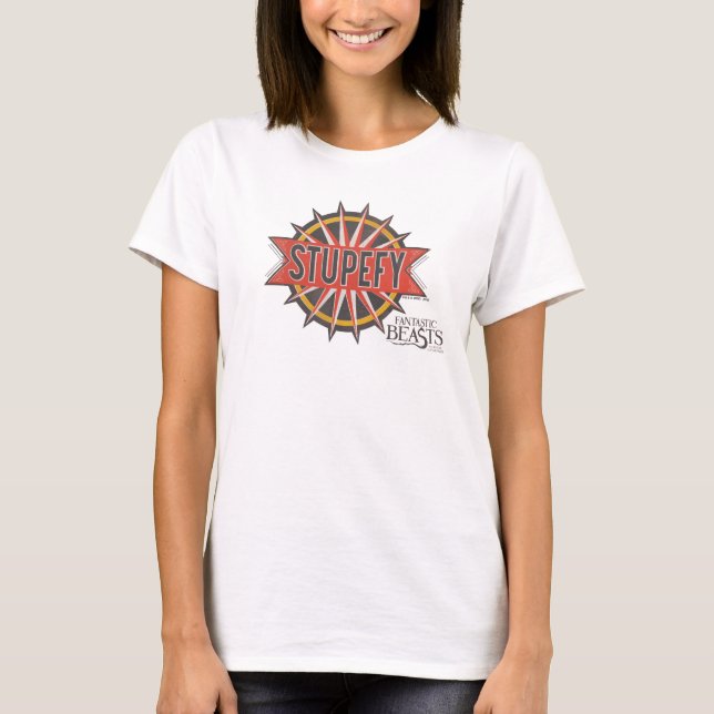 Red & Gold Stupefy Spell Graphic T-Shirt (Vorderseite)