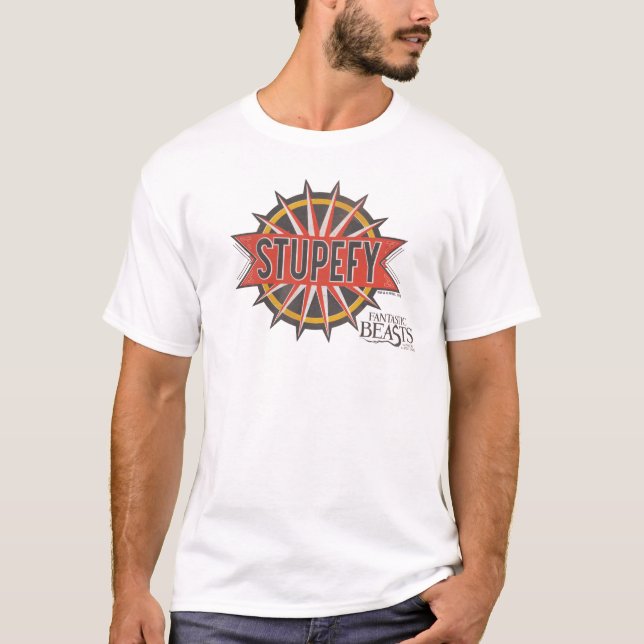 Red & Gold Stupefy Spell Graphic T-Shirt (Vorderseite)