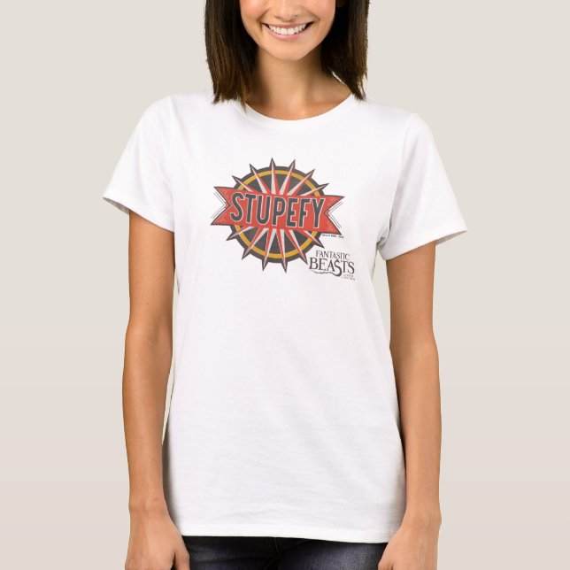 Red & Gold Stupefy Spell Graphic T-Shirt (Vorderseite)