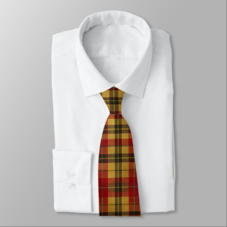 Red & Gold Tartan Plaid  Krawatte