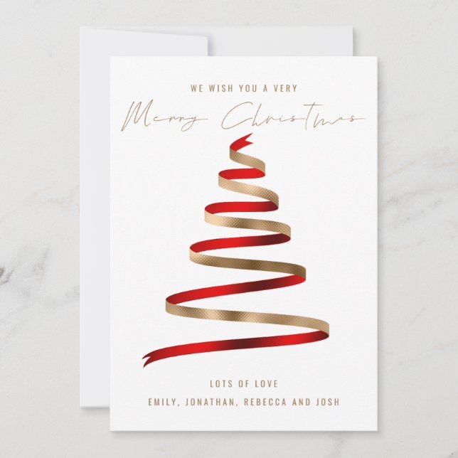 Red Gold Tree 2024 Kalender Frohe Weihnachten (Vorderseite)