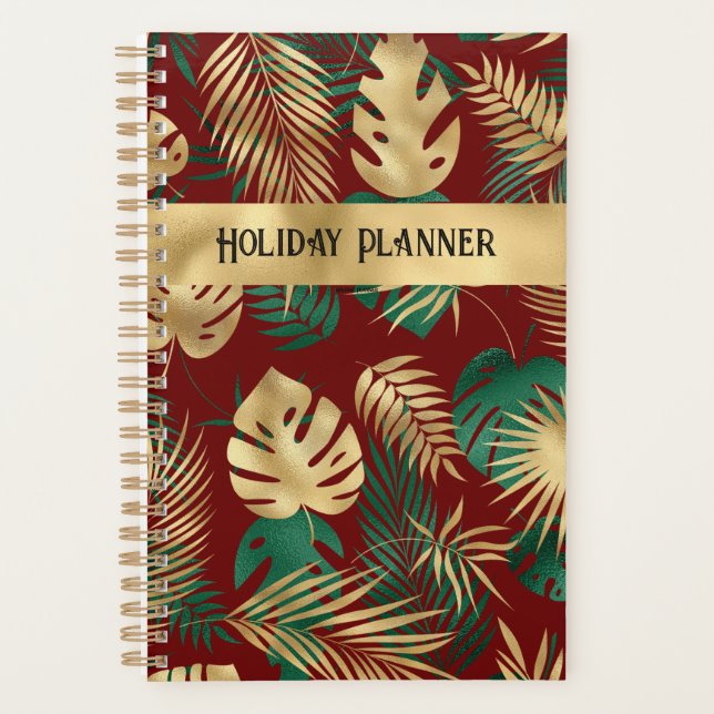 Red Gold und Green Holiday Planner Planer (Vorderseite)