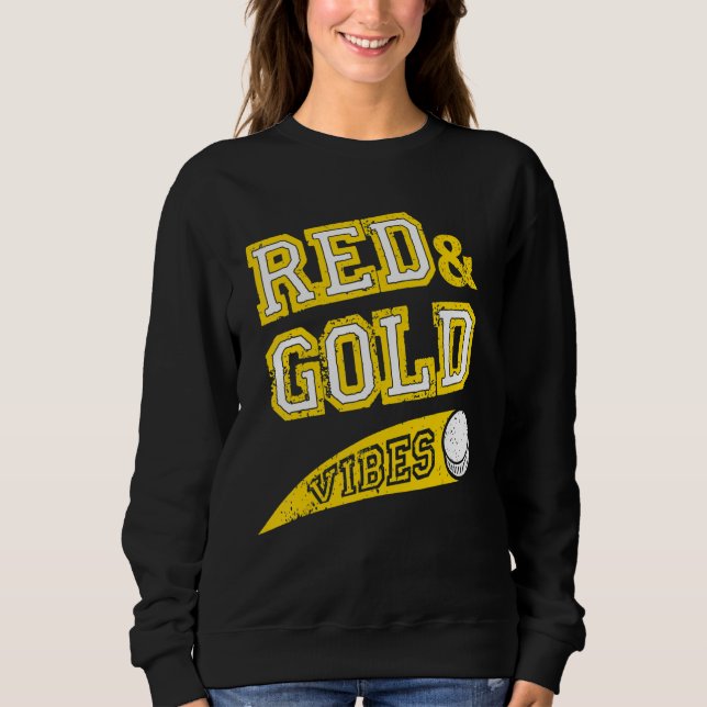 Red & Gold Vibes Hockey Team Fan_1 Sweatshirt (Vorderseite)