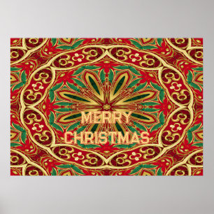 Red Gold Weihnachtsgebäck Poster