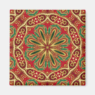 Red Gold Weihnachtsmagnet Magnet