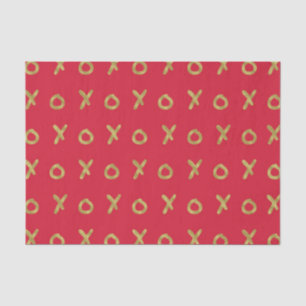 Red & Gold X O XO XO Niedlich Seidenpapier