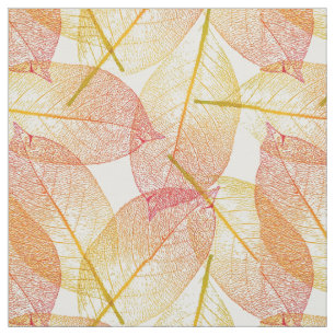 Red Gold Yellow Blätter Herbstsaison Muster Stoff