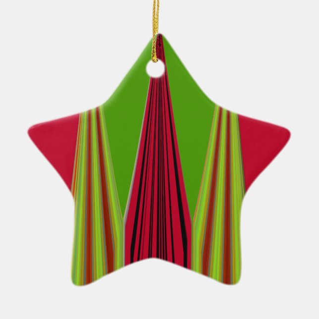 RED GOLDEN GREEN KERAMIKORNAMENT (Vorne)