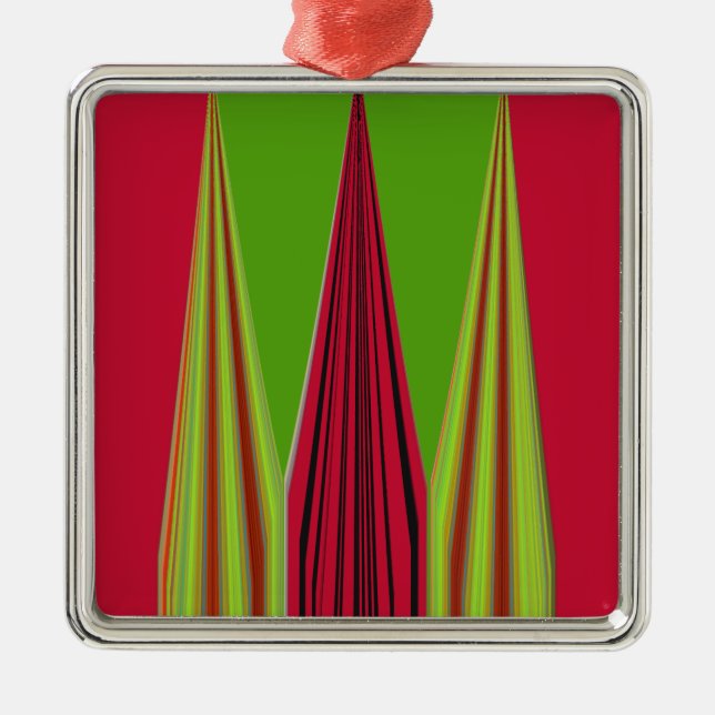 RED GOLDEN GREEN SILBERNES ORNAMENT (Vorne)