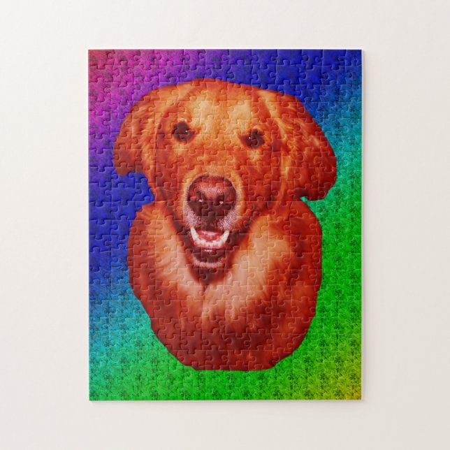 Red Golden Retriever Front Profile Puzzle (Vertikal)