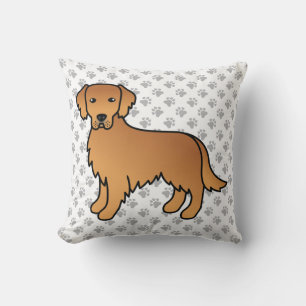 Red Golden Retriever Niedlich Hund & Paws Kissen