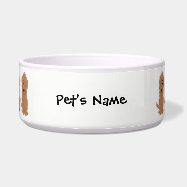Red Goldendoodle Dog Design Napf (Vorderseite)