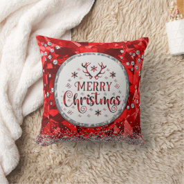 Red Gorgeous Emerald Frohe Weihnachten Kissen