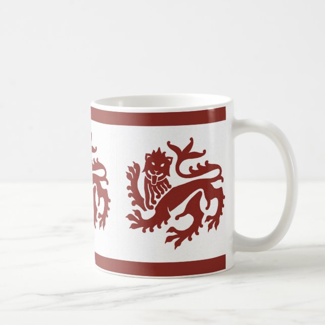 Red Gothic Revival Lions Coffee Tasse (Rechts)