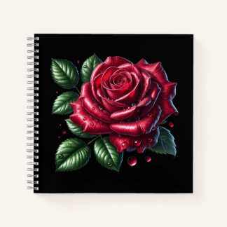 Red Gothic Rose Notizbuch