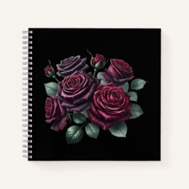 Red Gothic Roses Notizbuch